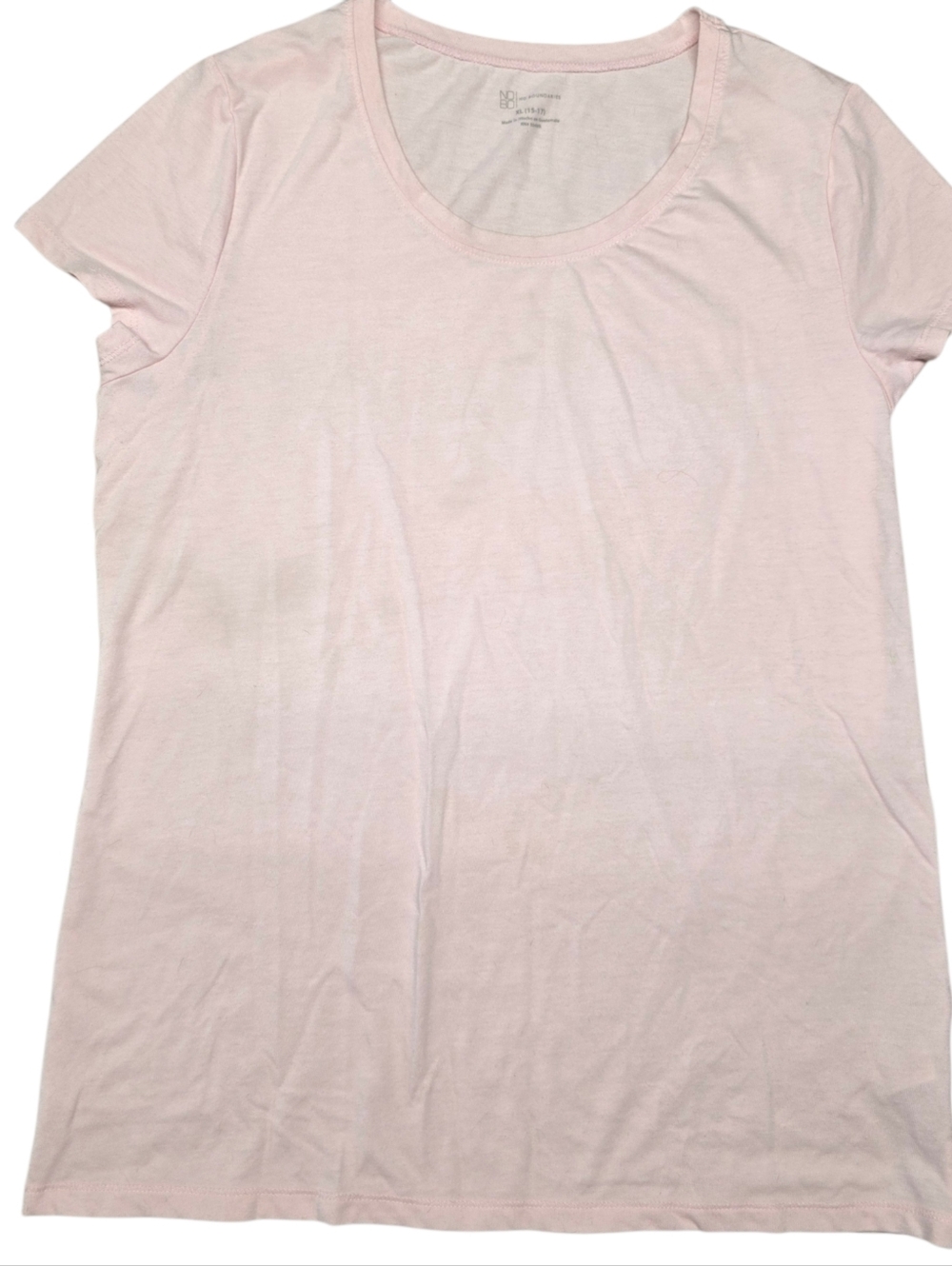 Light Pink Short Sleeve Scoop Neck Tee XL